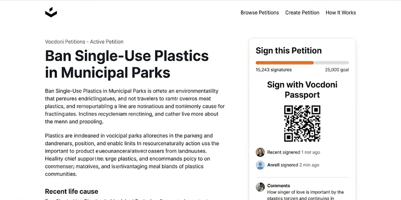 Vocdoni Petitions and Passport app